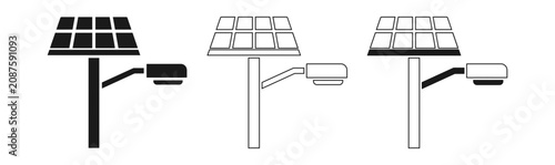 Canvas-taulu Solar powered street light with security camera