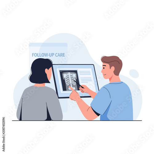 Medical Consultation Showing X-ray Results To Patient