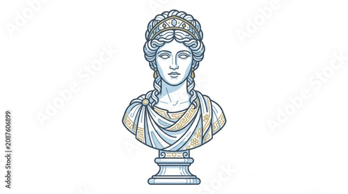 Bild auf Leinwand Classical Bust Sculpture of Ancient Greek Woman.