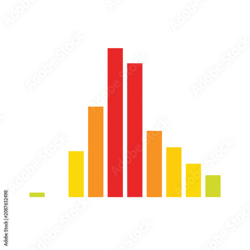 Bar chart with colorful bars
