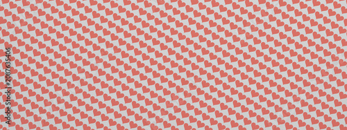 Seamless romantic red heart pattern background for Valentine's Day