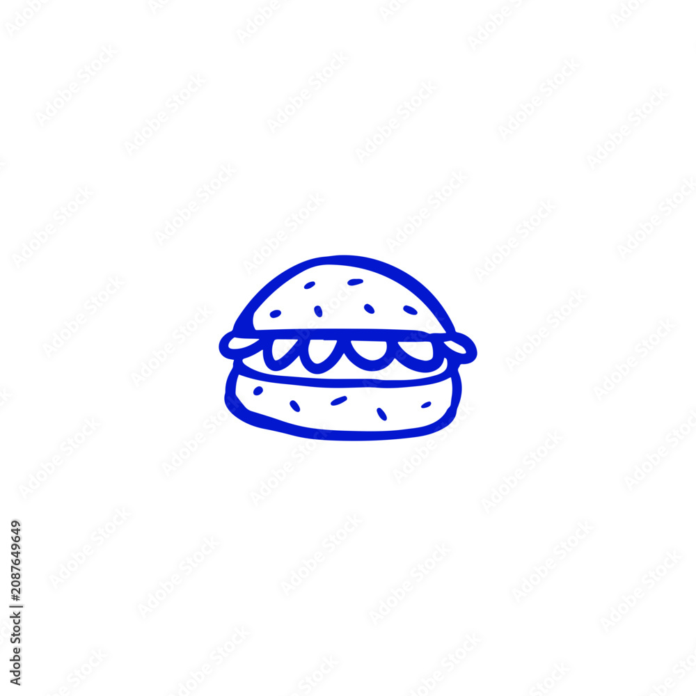 Fototapeta premium burger food icon design vector illustration