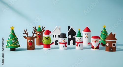 Toilet paper roll christmas characters and decorations