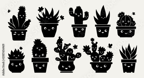 Valokuva Vector collection of anthropomorphic character illustrations