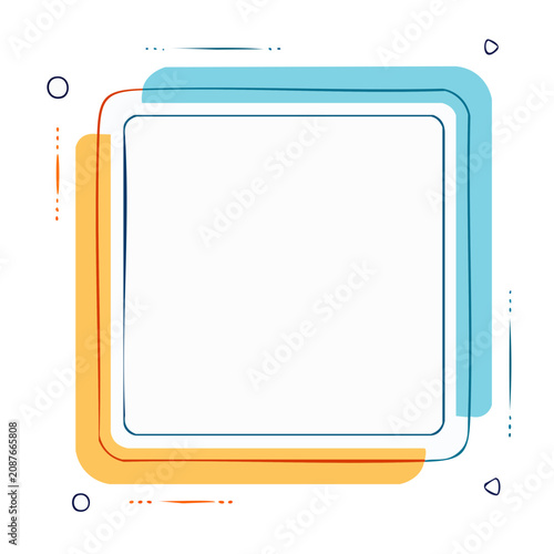 Minimalist Overlapping Square Frames Vector