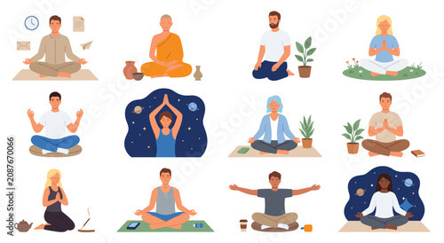 Obraz na plátně yoga and meditation