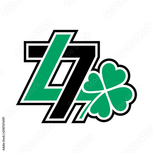 Modern Abstract Letter L and Four Leaf Clover Vector Logo Design