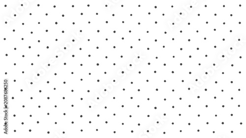 Tableau sur toile シンプルでかわいい手書きの黒の水玉模様のパターンテクスチャ - モノクロの背景透過素材 - 16:9