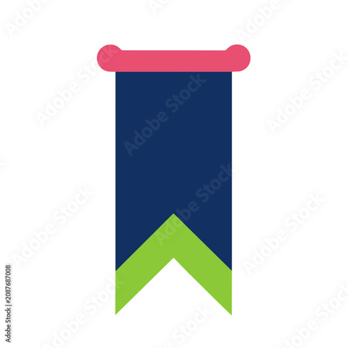Blue Vertical Ribbon Badge