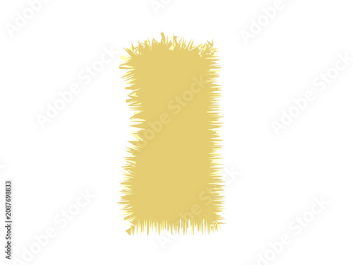 Tableau sur toile A rectangular haystack showing golden dried grass stalks and texture