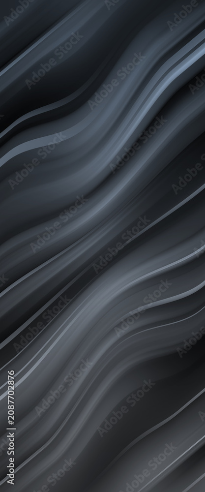 Obraz premium Abstract Dark Grey and Charcoal Wavy Lines Background