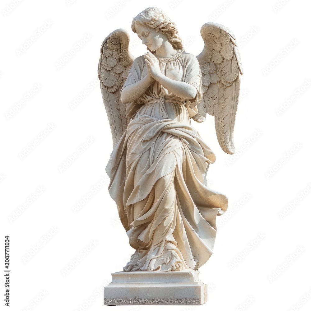 Obraz premium Elegant angel statue in prayer