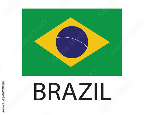 National flag of brazil featuring a green field with yellow rhombus and blue celestial globe brazilian flag state flag country flag