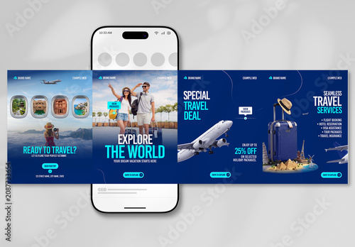 Travel Agency Social Media Post Carousel