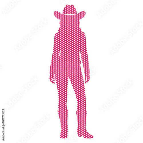 Cowgirl Silhouette with Cowboy Hat Abstract Western Woman Vector Illustration for Logo, Branding and T Shirt Design.