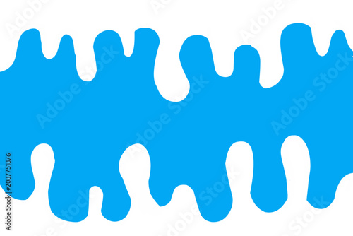 Abstract Creamy Milk Flow, Blue and White Organic Wave Pattern, Vector Background. Abstract Wave Pattern, Vibrant Blue and White Organic Shapes, Vector Art