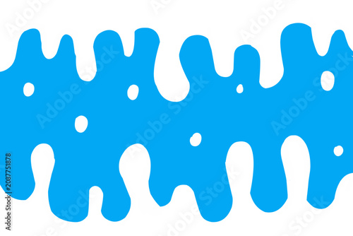 Abstract Creamy Milk Flow, Blue and White Organic Wave Pattern, Vector Background. Abstract Wave Pattern, Vibrant Blue and White Organic Shapes, Vector Art