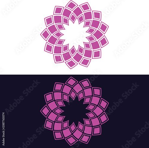 Abstract Geometric Floral Mandala Vector Logo