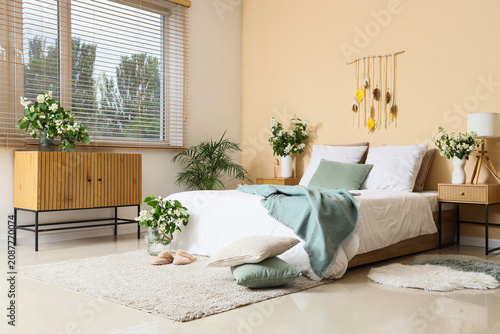 Cozy modern bedroom interio...