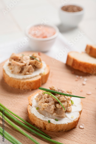 Tasty sandwiches with chees...