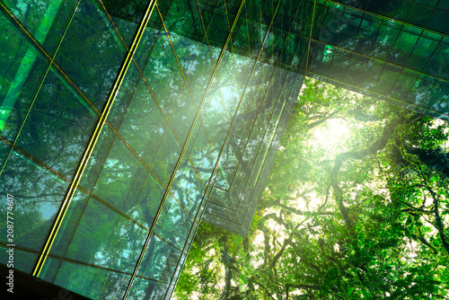 Bild auf Leinwand Sustainble green building