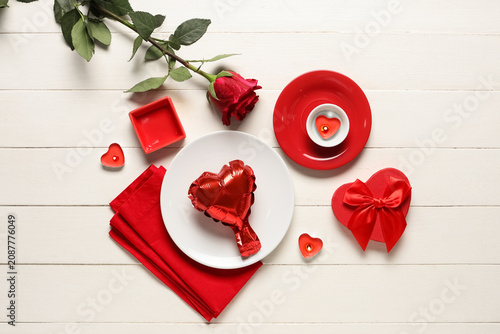 Beautiful table setting wit...