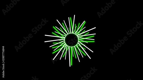 Circular audio visualizer spectrum animation audio music circle 4k video, audio bar, spectrum form white video footage of audio visualizer on black background.