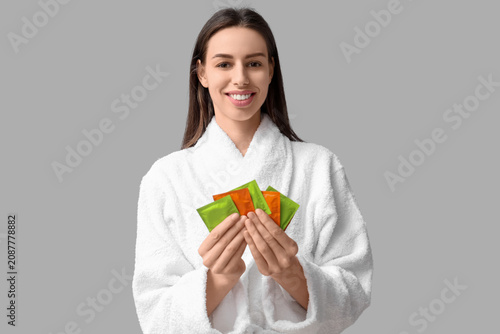 Beautiful young woman with ...