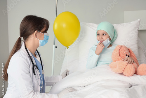 Little girl after chemother...