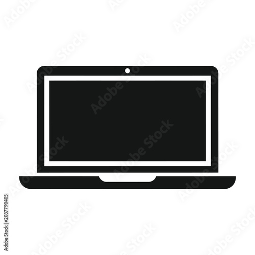 Minimalist Laptop Icon Design Featuring Modern Notebook Computer Screen Hardware