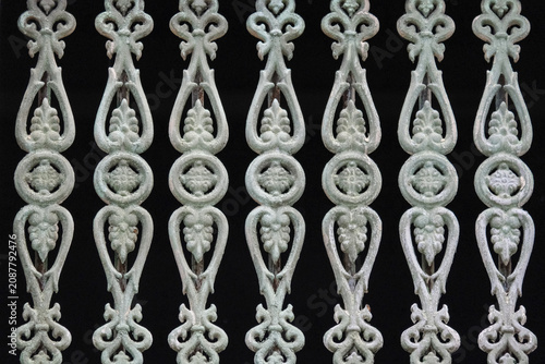 Vintage Ornamental Cast Iron Railing Pattern in a Heritage Shophouse, George Town Penang Malaysia