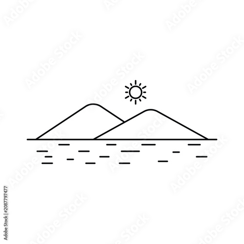 vector illustration of a mountain