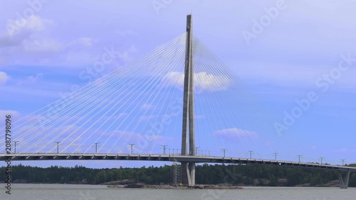 A bridge across a sea bay. Beautiful scenery