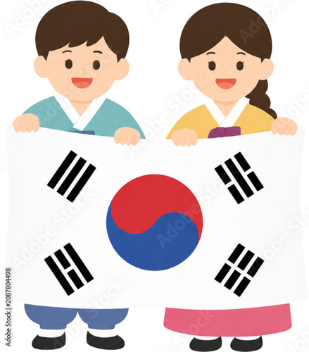태극기_광복절 한복 어린이