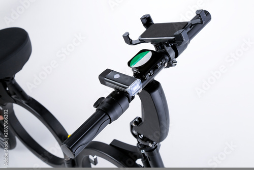 Black bicycle handlebars