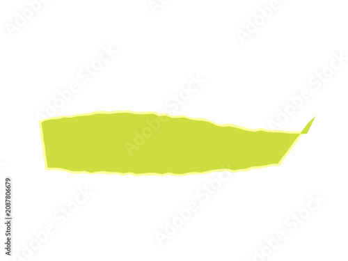 Foto A single piece of bright yellow torn paper with a ragged edge texture