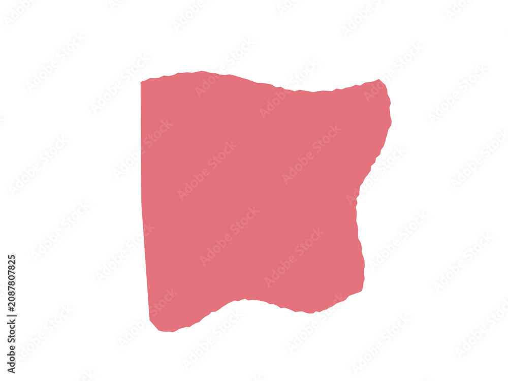 Obraz premium A single piece of dusty pink paper with a rough and torn jagged edge texture