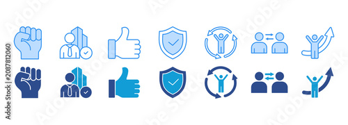Foto icon pack dual tone collection set