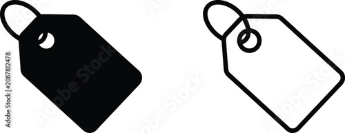 Bild auf Leinwand Price Tag Discount Sale Label Shopping Retail Commerce Offer Coupon Store Icon V