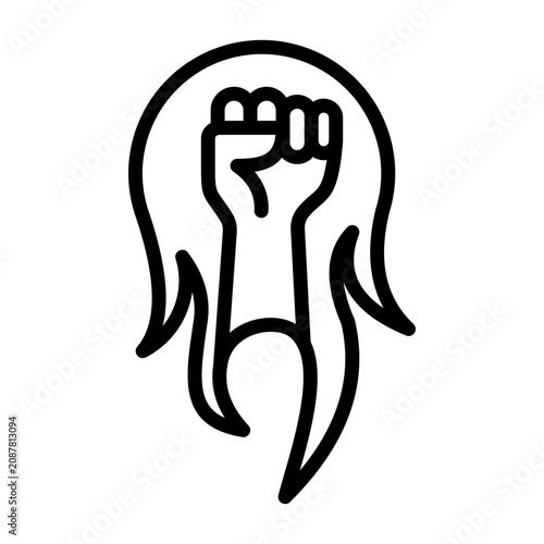 Obraz na plátně Revolution Icon - Black Outline