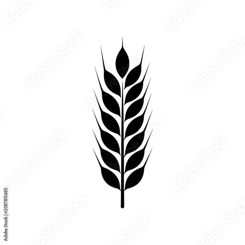 Quadro su tela Wheat icon featuring a refined grain stalk with balanced proportions and elegant geometry