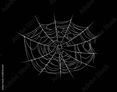 Foto Halloween cobweb spiderweb with stretched threads of spider web texture, isolated vector