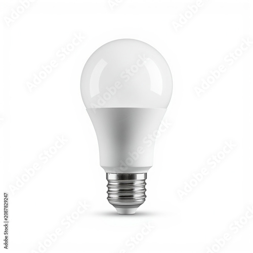 Modern LED Light Bulb Isolated on White Background – Energy Efficient Lighting Equipment