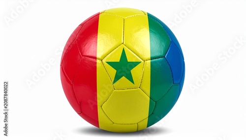 Senegal flag soccer ball representing national pride and football culture