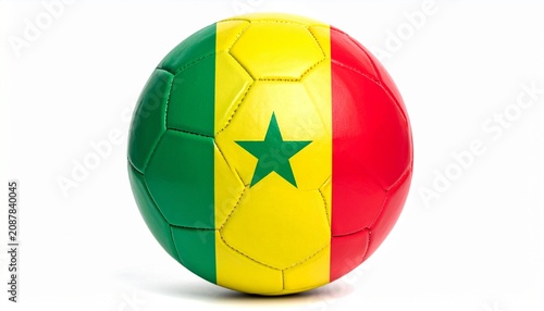 Senegal flag soccer ball representing national pride and football culture