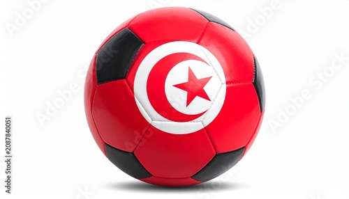 Tunisian flag soccer ball symbolizing national pride and sports unity