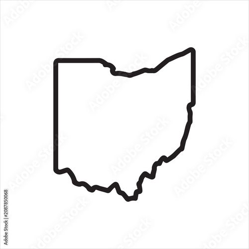 Black line icon for dayton.