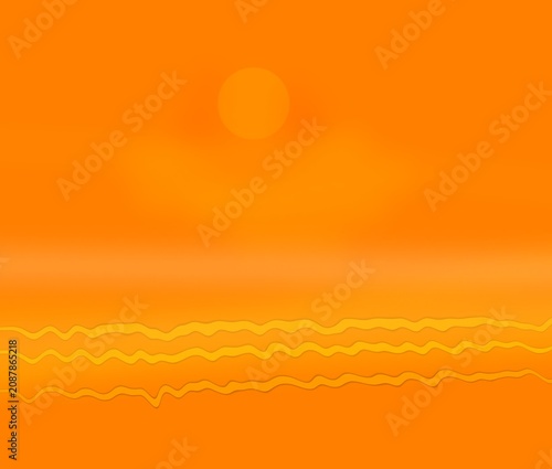 orange sky background