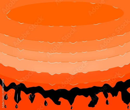 Heat waves melt the earth's surface 