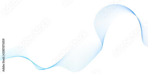 Abstract modern background with blue wavy lines and particles, abstract blue wave background, abstract blue background with waves, elegant gradient blue curve representing data movement. 